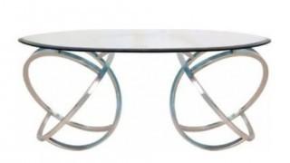 Fashion N You - Curled Coffee Table with Glass - H-1150
