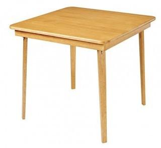 Stakmore Premium folding wood table - 32" Square top - Natural Wood Finish - 0056.00911