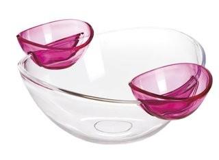 Latitude Run Albion 3 Piece Chip and Dip Tray Set - Pink(LTRN1148_16405871)