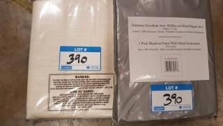 Lot (2) Packs Blackout Panels w/ Metal Grommets - Linen color - 37" x 84" - 51-356 EC2Z.03