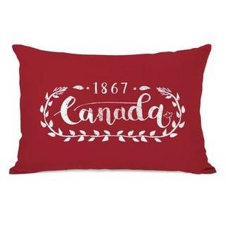 One Bella Casa Canada Script Lumbar Pillow (HMW8862)