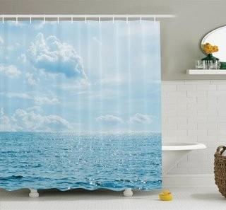 Ambesonne Nautical Calm Sea Paradise Shower Curtain Set (AMBN1319_20634000)