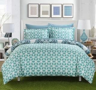 Chic Home Ibiza Reversible Duvet Cover Set - King - Green (CHDE1925-1522042415220425)