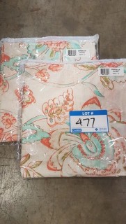 Lot (2 pcs) Floral Valence - 84" x 19" 