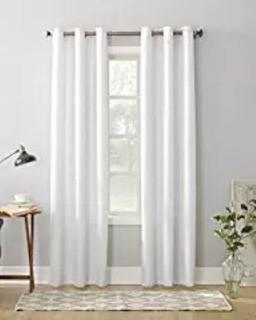 NO. 918 White 59" x 84" white Curtain panel - 5984wht Emi