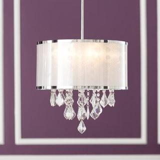 Willa Arlo Interiors Lindsey 4-Light Drum Chandelier - Chrome (WRLO4548)