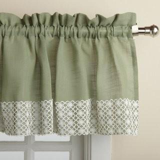 Lot ( 2pcs) Sweet Home Collection Salem Kitchen 60 Curtain Valance- Green  (SWET1400_15582841)