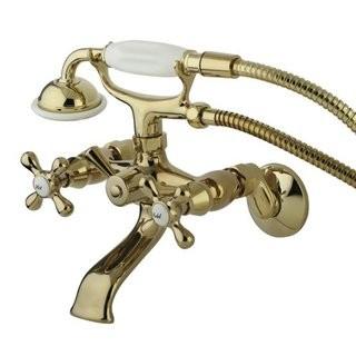 Kingston Brass Kingston Double Handle Tub Mount Clawfoot Tub Faucet  - Polished Brass (KBBB1655_11174657)