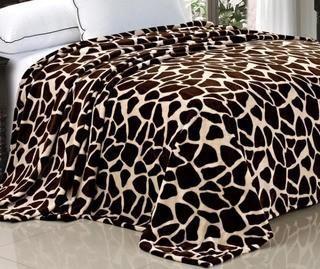 BOON Throw & Blanket Safari Flannel Fleece Blanket - Queen - Brown & Beige (NBNF1010_14118736)