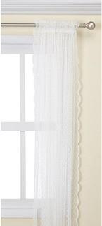 Best Home Fashion - Sheers - 52" x 84" - Cream - 2 panels 