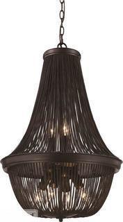 TransGlobe Lighting 7 - Light Empire Chandelier - Aged Walnut Finish(TGL4702)