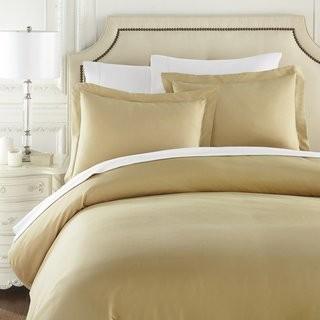 Charlton Home Pelham 1500 Thread Count 3 Piece Luxury Duvet Cover Set - King - Taupe (CHRL9030_25834933_25834944)