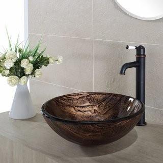 Kraus Gaia Glass Circular Vessel Bathroom Sink (KUS2548)