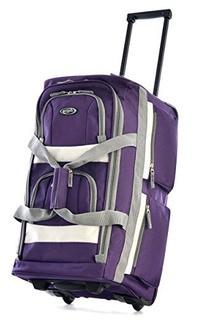 Olympia 8-Pocket Rolling Duffel Bag  - Purple - 29"
