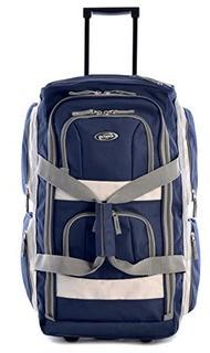 Olympia 8-Pocket Rolling Duffel Bag  - Navy - 26" 
