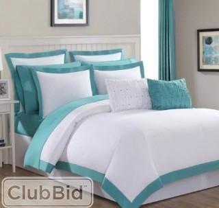 Fiesta Classic 3 Piece Duvet Set Turquoise - Queen(FBBB1042_17555346_17569947)