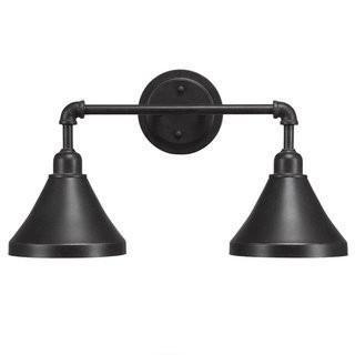 Williston Forge Kash 2-Light Stainless Steel Vanity Light - Granite Finish -  (WLFR1980_22248104)