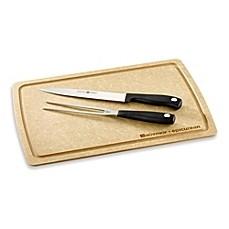 WUSTHOF(R) SILVERPOINT II 3-PIECE CARVING SET WITH CUTTING BOARD                                    