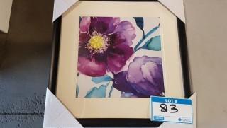 Framed Purple Floral Print 