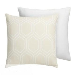 Jill Rosenwald Home Hexagon Square Sham - Beige/White (JRHO1150_18737746)