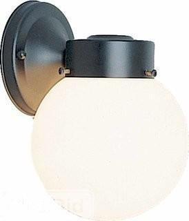 Volume Lighting 1-Light Outdoor Wall Sconce - Black w/White Glass(VLML1977_11801639)