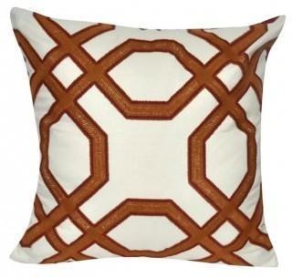 Loom and Mill Gometric Center Cotton Throw Pillow - Red (LMIL1405_20857513)