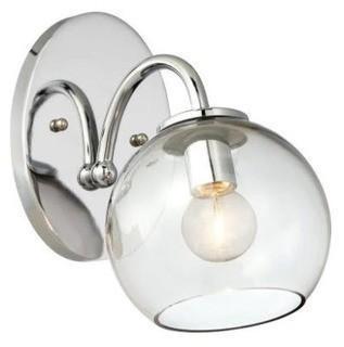 George Kovacs Wall Light Chrome Tinted Smoke Glass P1841-077