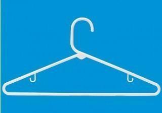 Lot (  ) White Plastic Hangers 