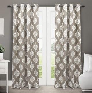 Lot 2 Sets  - Mistana Kassie Damask Blackout Thermal Grommet Curtain Panels  - Taupe - 52 x 84(MTNA4430_25754449_25754457)