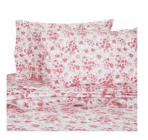 Melange Home - Quen Fitted Sheet - T400 Toile - Red 