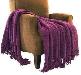 Three Posts Nader Tweed Knitted Throw Blanket - Imperial Purple (TRPT1913_23236926)