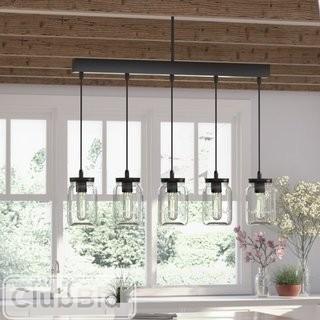 August Grove Vickie 5-Light Kitchen Island Pendant (ATGR6962)