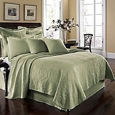 HISTORIC CHARLESTON COLLECTION MATELASSE KING COVERLET IN SAGE                                      