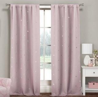 Harriet Bee Watertown Metallic Printed Clover Room Darkening Thermal Rod Pocket Panel Pair - Pink / Silver (HRBE2071_25803969)