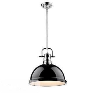 Beachcrest Home Bodalla 1-Light Metal Mini Pendant - Black(BCHH4973_21904626_21904633_21904639)