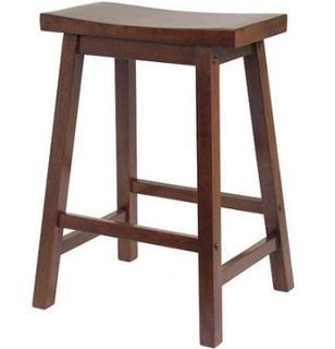 Standard Height Stool w/Metal Base - Rustic Natural Color - AMBA2020M