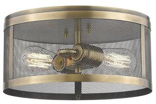 Williston Forge Craner 2-Light Flush Mount - Natural Brass(WLFR7976_26707768)