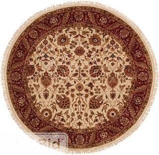 Meridian Rugmakers Baria Hand-Woven Beige/Red Area Rug  - 4' x 6' (MRDN2665_16336575)