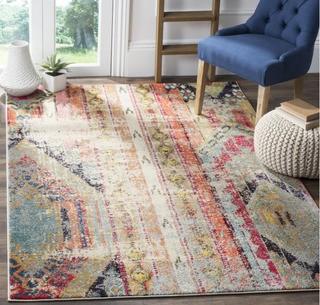 Mistana Newburyport Beige/Orange Area Rug (MTNA3396_24161771) - 3'3" x 5'3" 