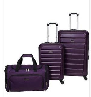 Prodigy Optics 3-Piece Hardside Spinner Luggage Set - Purple 