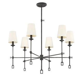 Laurel Foundry Modern Farmhouse Jaune 6-Light Shaded Chandelier - Blk (LRFY7846)