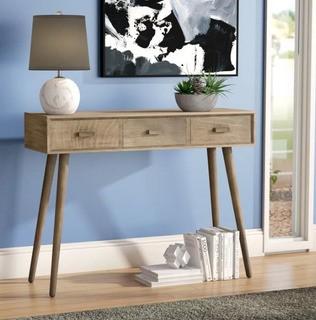 Mercury Row Beem 3 Drawer Console Table -  Brown (MCRW6914_26337575)