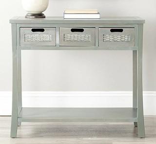 Safavieh American Homes Collection Autumn 3-Drawer Console Table, Blue-Grey - AMH6510D - 