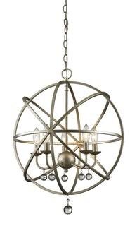 Rosdorf Park Leonora 5-Light Foyer Pendant - Antique Silver (ROSP5133_23982207)