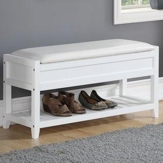 Charlton Home Lambrecht Seating Bench with Shoe Storage - White (CHRL5612_22482333)