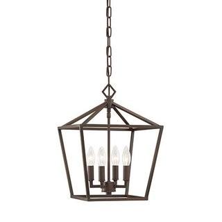 Three Posts Varnum 4-Light Foyer Pendant - Rubbed Bronze (TRPT4664_25296732_25296730)