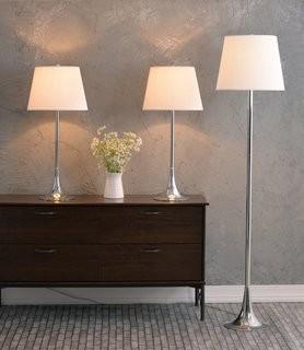 Orren Ellis Nunan 3 Piece Table and Floor Lamp Set (ORNE8957)