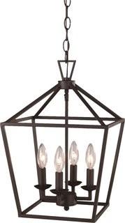 Laurel Foundry Modern Farmhouse Carmen 4 Light Foyer Pendant - Bronze (LRFY3247-19400481)