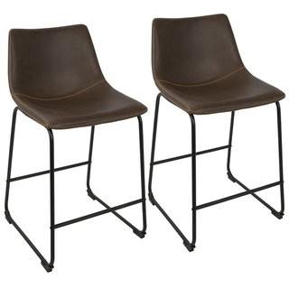 Mercury Row Amendola 25.5 Bar Stool - Set of 2 - Espresso Color (MCRW1564_20511644)