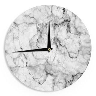 East Urban Home 'Marble No 2 ' 12 Wall Clock (EAAH1221)